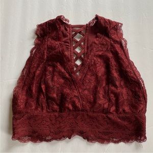 Altar'd State | LACE bralette Strappy Criss Cross Back Detail